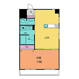 アクセス高辻 1LDKの間取図画像