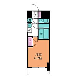 メイクス鶴舞2 1Kの間取図画像