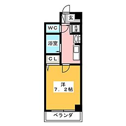 ベレーサ金山 1Kの間取図画像