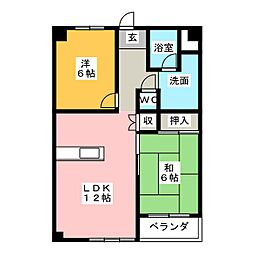滝子アネックス 2LDKの間取図画像