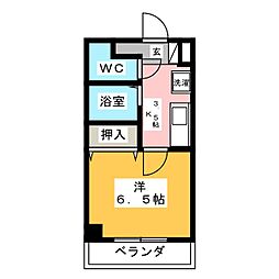 メゾン立石 1Kの間取図画像