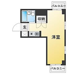 ヴィラカレッジ千代田 ワンルームの間取図画像