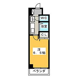 プレサンス新栄デコール 1Kの間取図画像