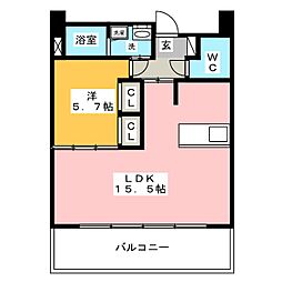 グラン・アベニュー西大須 1LDKの間取図画像