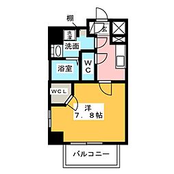 エスリード名古屋東別院 1Kの間取図画像