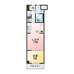BPRレジデンス金山 1DKの間取図画像