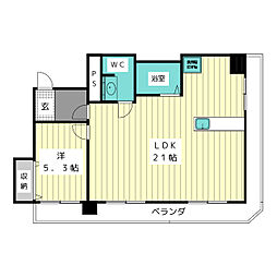 レジデンス上前津 1LDKの間取図画像