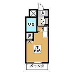 サンコート上前津 ワンルームの間取図画像
