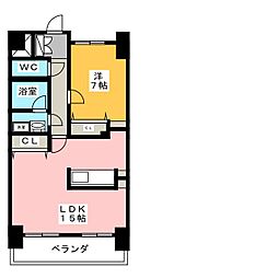 Herencia千代田 1LDKの間取図画像