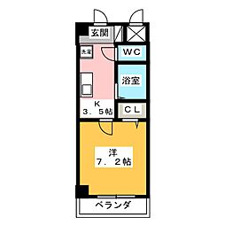 ベレーサ金山 1Kの間取図画像