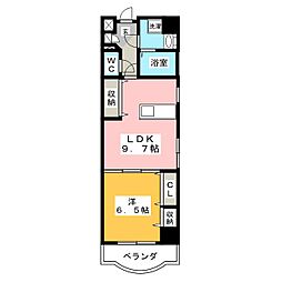 第13オオタ 1LDKの間取図画像