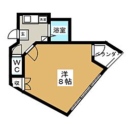 ベストビル 1Kの間取図画像