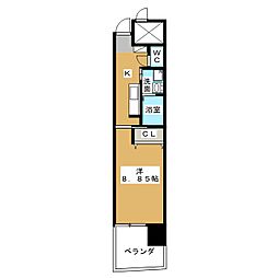Nアパートメント 1Kの間取図画像