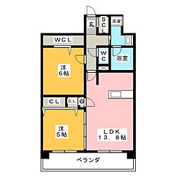 プレサンスロジェ上前津駅前2 2LDKの間取図画像
