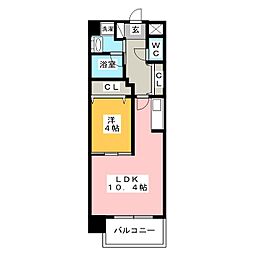 ArtizA上前津 1LDKの間取図画像