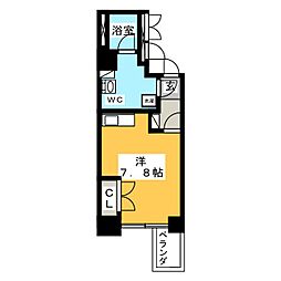 レジデンスチヨダ ワンルームの間取図画像