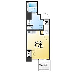 レジデンスチヨダ ワンルームの間取図画像