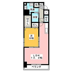 MONZEN偕 1LDKの間取図画像