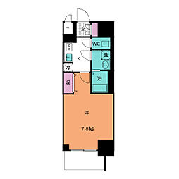 CRESTTAPP新栄 1Kの間取図画像