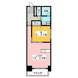 イルフィオーレ松原 1LDKの間取図画像
