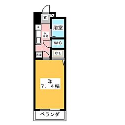 ベストハイツ高辻 1Kの間取図画像