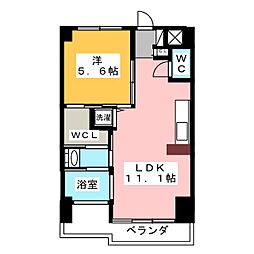 IZResidence 1LDKの間取図画像