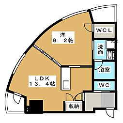 ドゥーエ上前津 1LDKの間取図画像