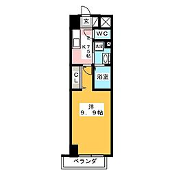 リシュドール鶴舞公園 1Kの間取図画像