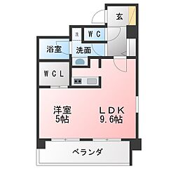 メゾンドオーキッド 1LDKの間取図画像