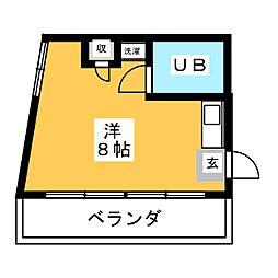 コンドミニアム御器所 ワンルームの間取図画像