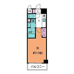 スカイコート千代田 1Kの間取図画像