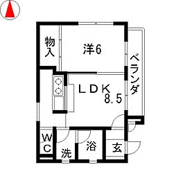 間取図画像 1DK