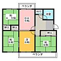 藤の木団地8号棟4階4.5万円