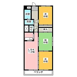 アヴェニュー藤 3LDKの間取図画像