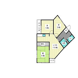 アルカディアI 4階3LDKの間取り