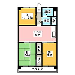 第2信栄ハイツ 3LDKの間取図画像