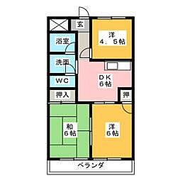 ブライト本郷 3DKの間取図画像
