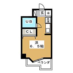 プロクシィスクエア藤見ヶ丘 ワンルームの間取図画像