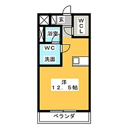 サクラハウス ワンルームの間取図画像