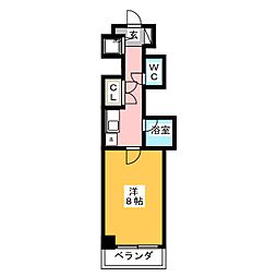 メゾン・ド・シュアーヴ 1Kの間取図画像