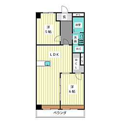 アイリス藤里 2LDKの間取図画像