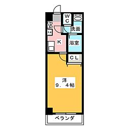 プライマリーステージ 1Kの間取図画像
