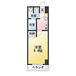 プライマリーステージ 1Kの間取図画像