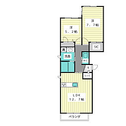 ピッコラ・カーザ桜 2LDKの間取図画像