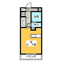 イデア新城 ワンルームの間取図画像