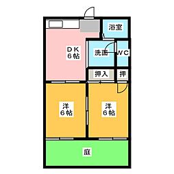 フレグランス高島 2DKの間取図画像