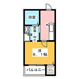 RegaloObata 1Kの間取図画像