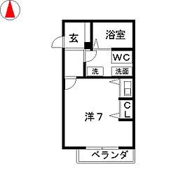 アーバン・ケティーズ ワンルームの間取図画像