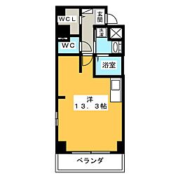 プレミアムキャッスル守山 ワンルームの間取図画像