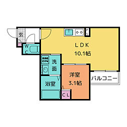 Jack shukuchi 2 1LDKの間取図画像